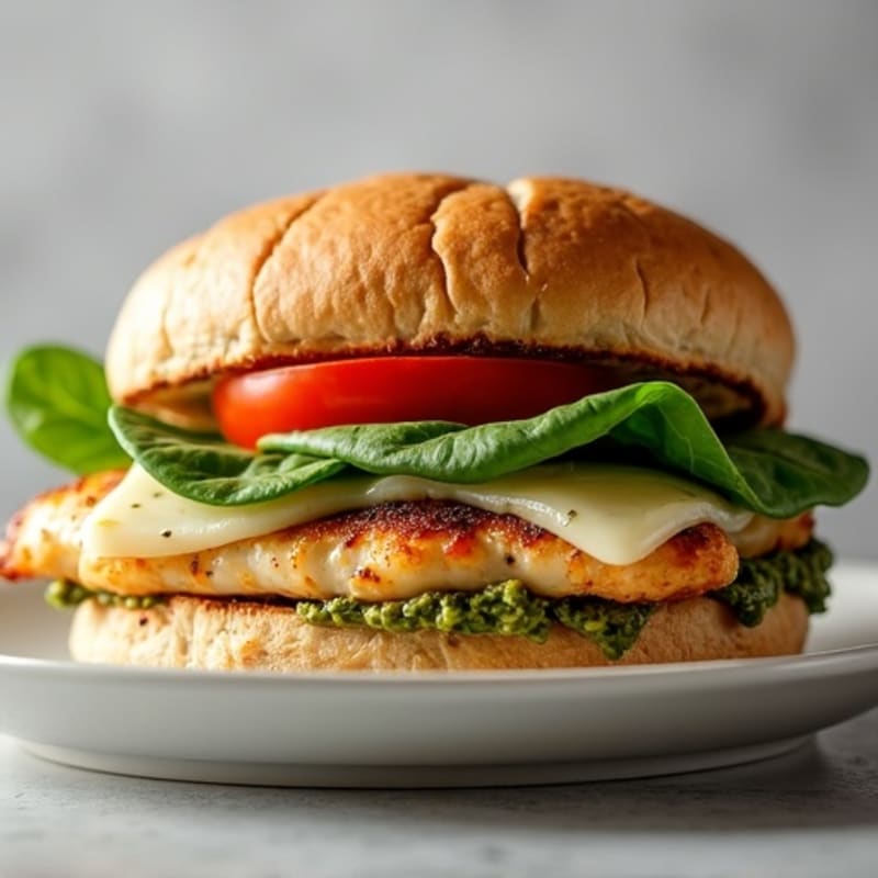 Pesto Mozzarella Grilled Chicken Sandwich