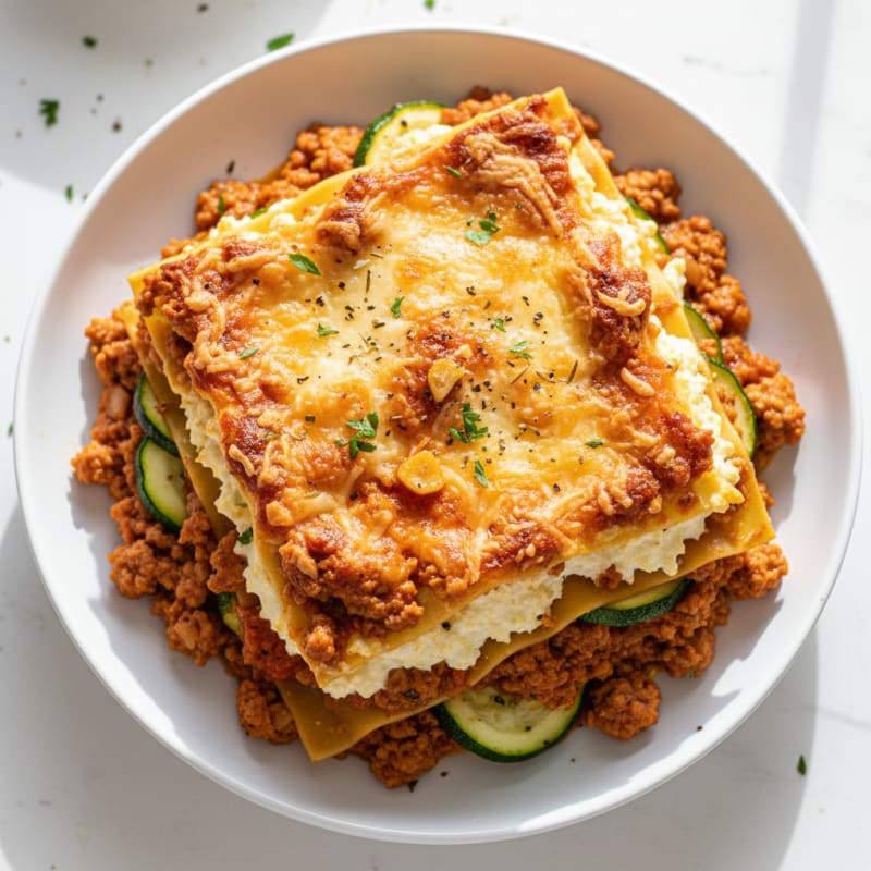 Creamy Baked Lasagna with Rich Bolognese