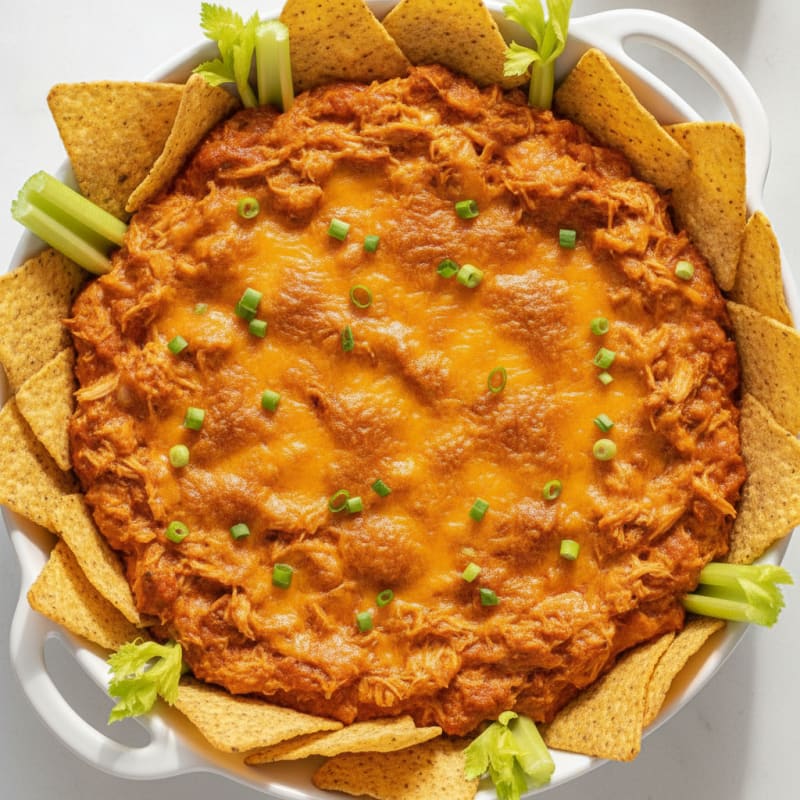 Buffalo Chicken Dip with Tortilla Chips