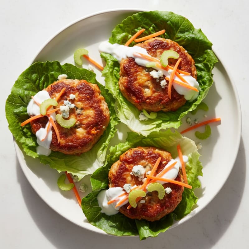 Crispy Buffalo Blue Cheese Burgers