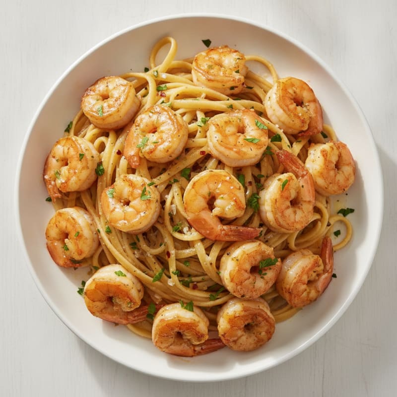 Garlic Butter Shrimp Scampi with Linguine