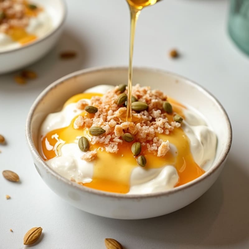 Greek Yogurt with Crunchy Pumpkin Seeds and Honey
