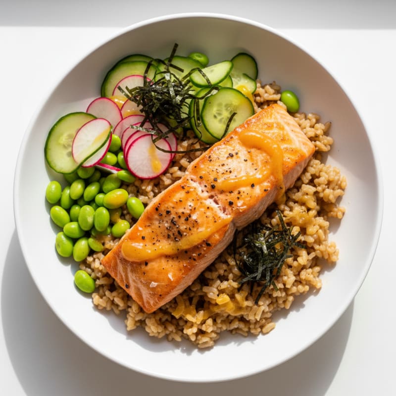 Zesty Salmon Sushi Rice Bowl
