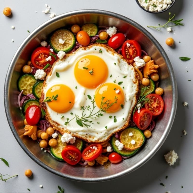 Sheet Pan Roasted Veggie and Egg Bake