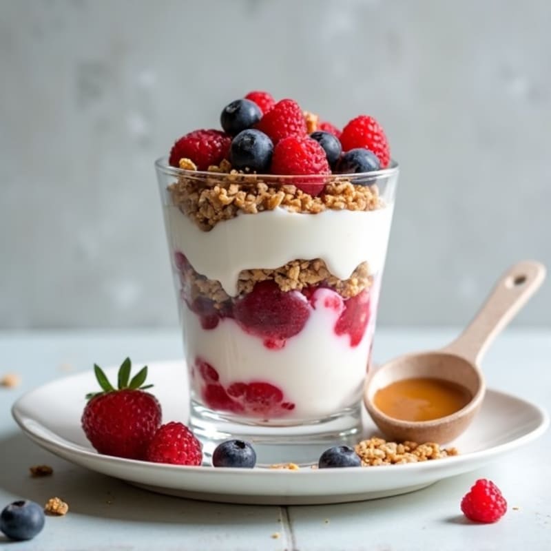 Creamy Greek Yogurt Protein Parfait with Mixed Berries