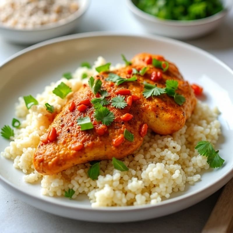 Creamy Coconut Chicken Tikka with Cauliflower Rice
