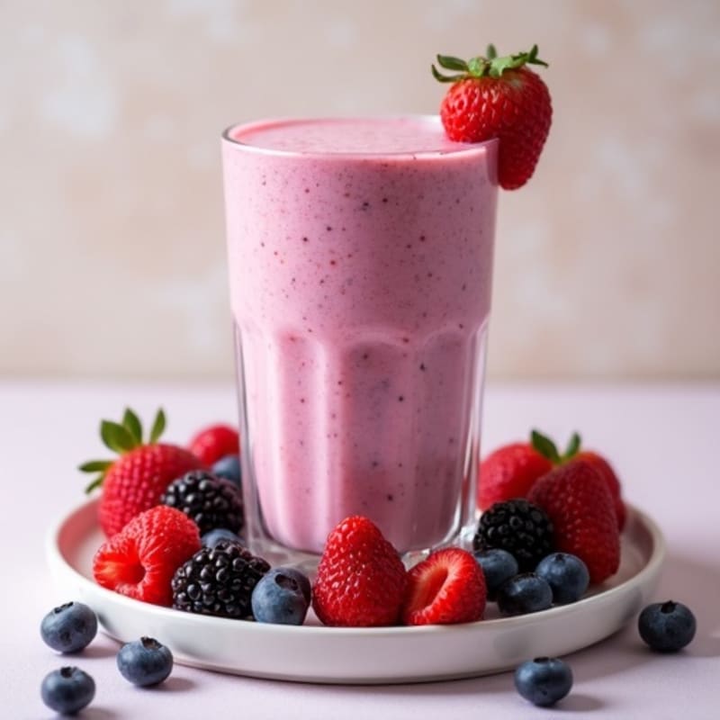 High-Protein Creamy Berry Smoothie