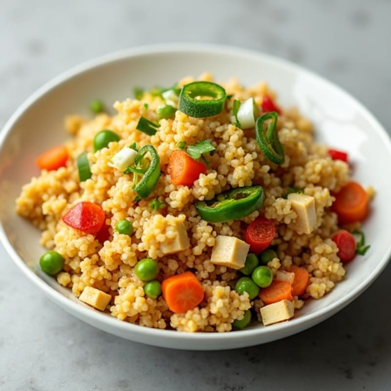 Healthy Cauliflower Fried Rice with Crispy Vegetables
