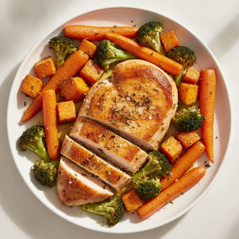 Herb-Roasted Chicken with Roasted Vegetables