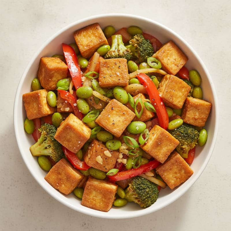 Soybean and Vegetable Stir-Fry