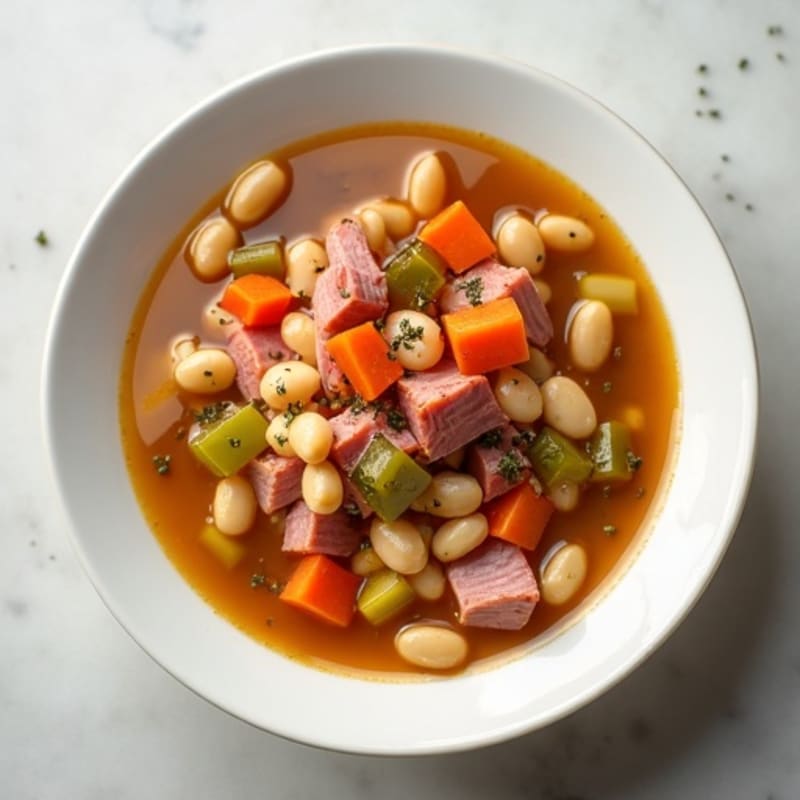 Hearty Smoked Ham and White Bean Soup