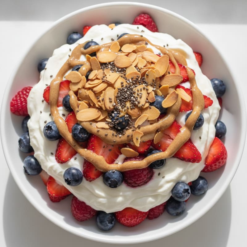 Creamy Greek Yogurt Protein Parfait with Berries
