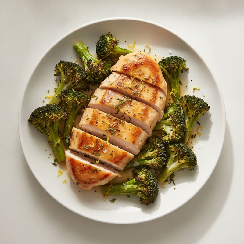 Lemon Herb Chicken with Roasted Broccoli