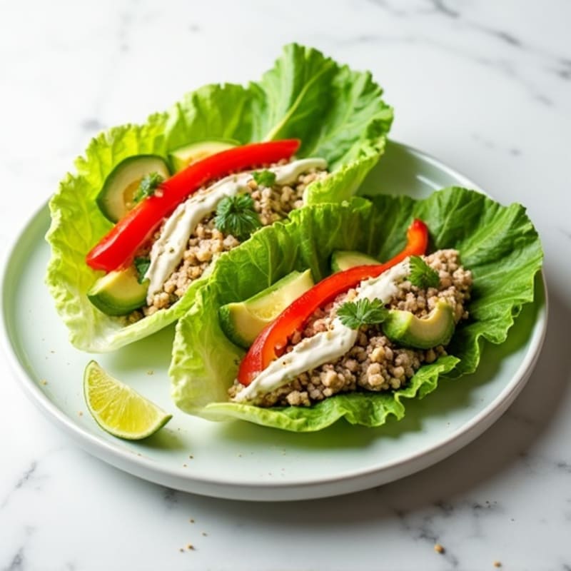 Creamy Avocado Turkey Lettuce Wrap