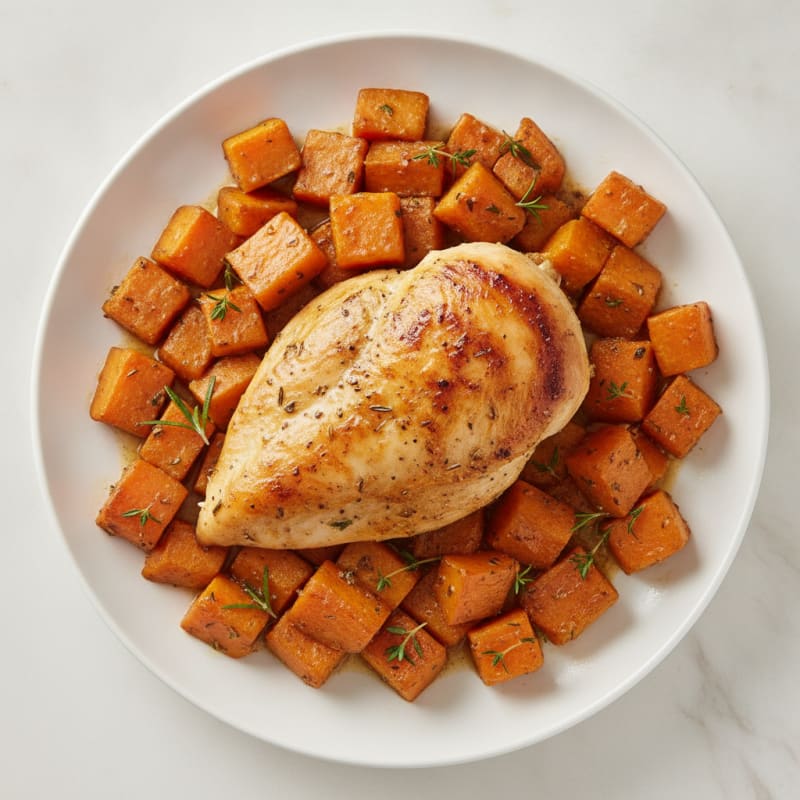 Garlic Herb Roasted Chicken with Root Vegetables