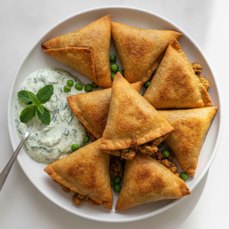 Indian Samosas with Chutney