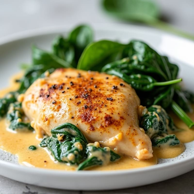 Creamy Spiced Chicken with Spinach