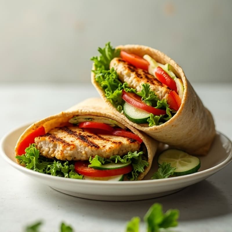 Grilled Chicken and Fresh Veggie Wrap