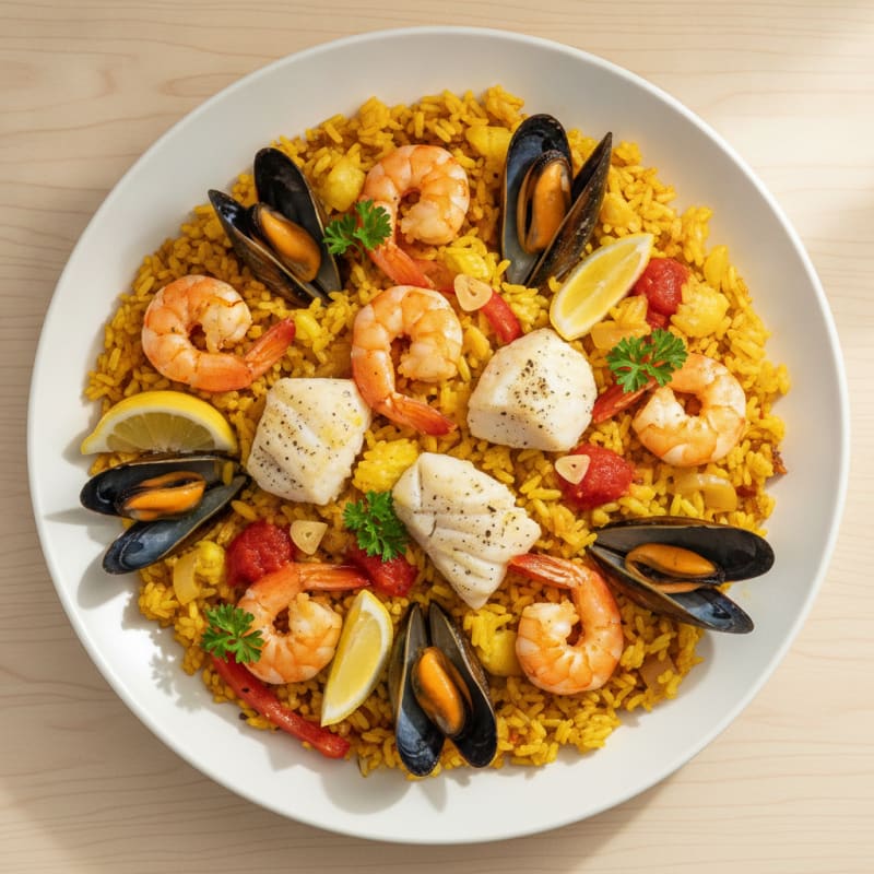 Spanish-Style Seafood Paella