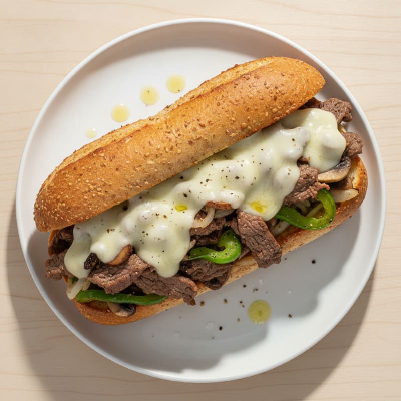 Classic Philly Cheesesteak Sandwich
