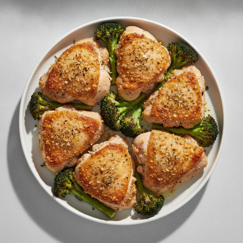Garlic Herb Roasted Chicken Thighs