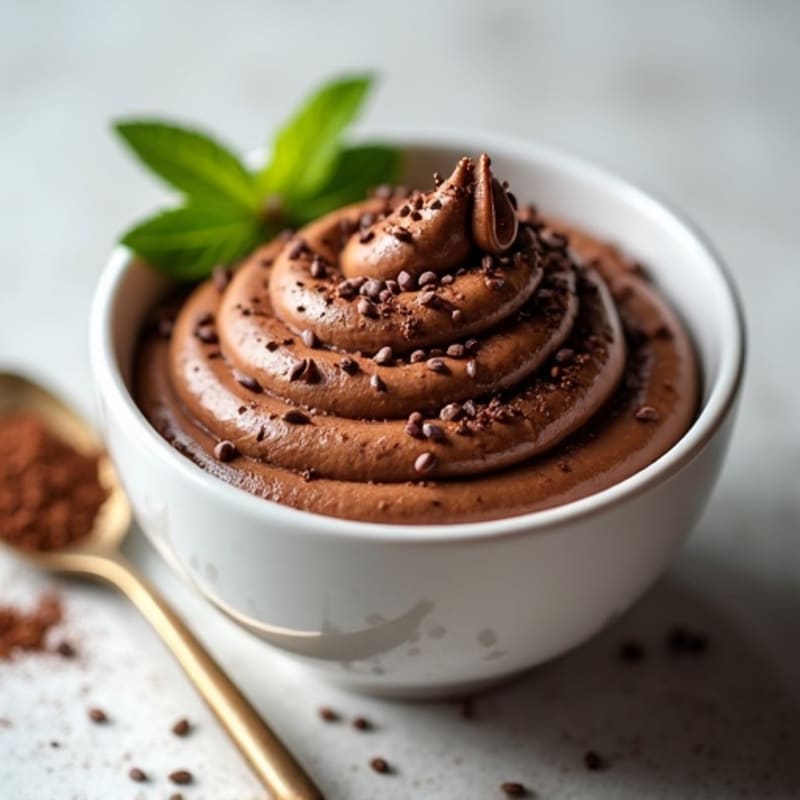 Chocolate Protein Mousse with Chia Seeds