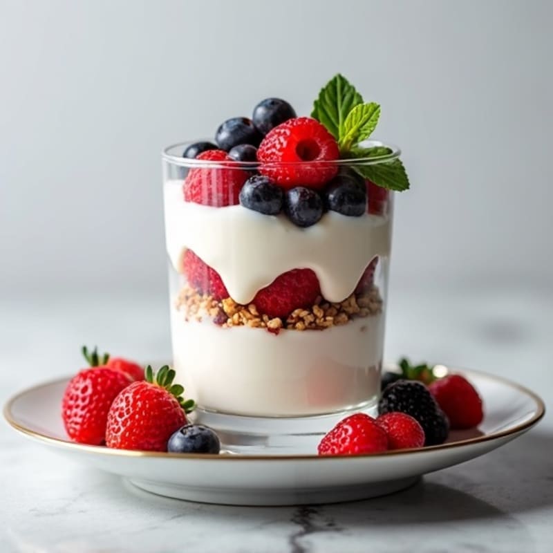 Creamy Greek Yogurt Protein Parfait with Mixed Berries
