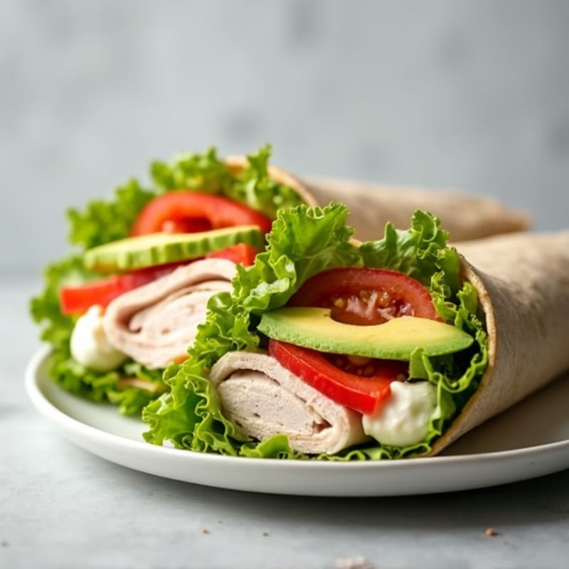 Creamy Avocado Turkey Wrap