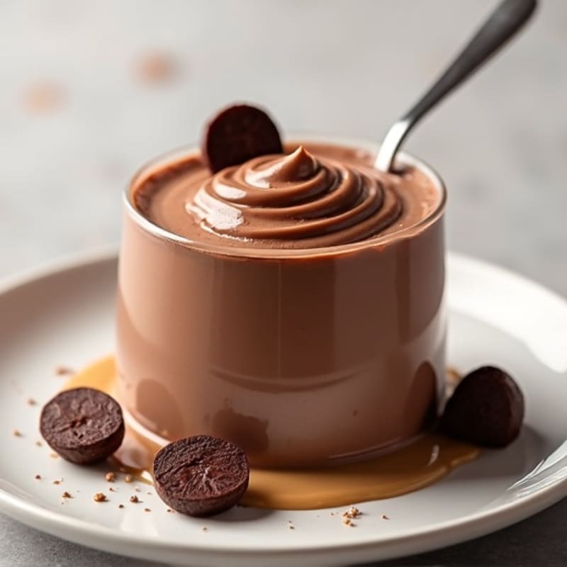 Silky Chocolate Protein Pudding with Almond Butter Swirl