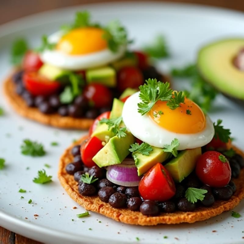 Crispy Black Bean Sopes with Fresh Avocado Salsa