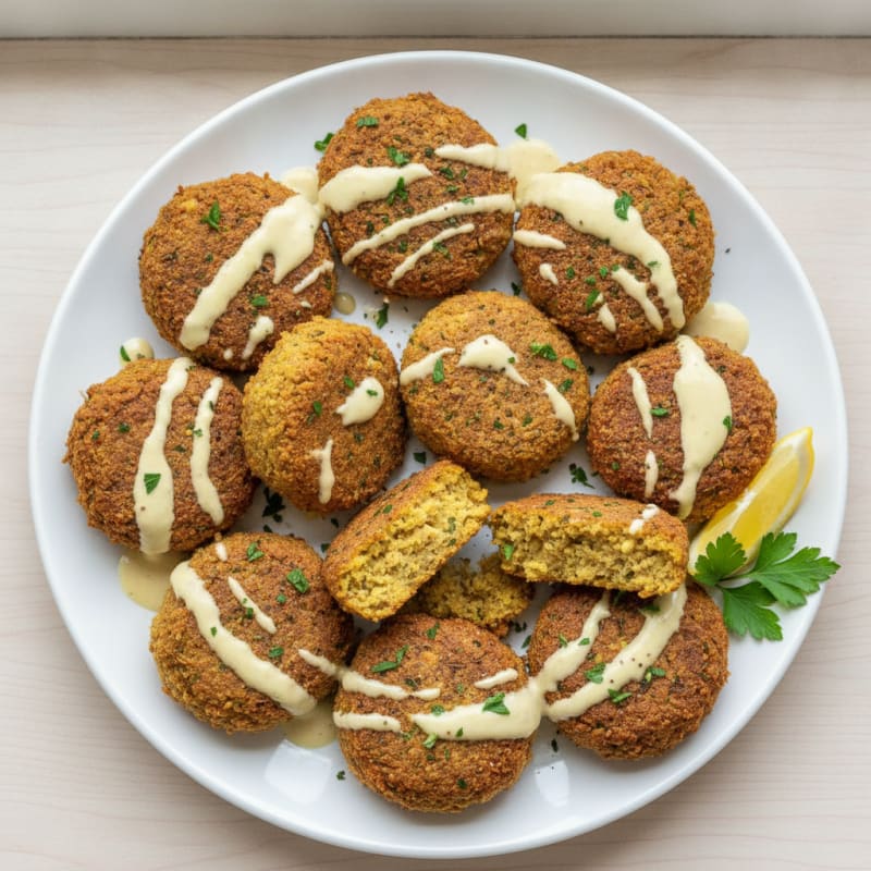 Crispy Falafel with Tahini