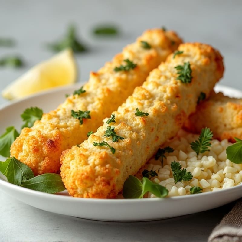 Herb-Garlic Cauliflower Breadsticks