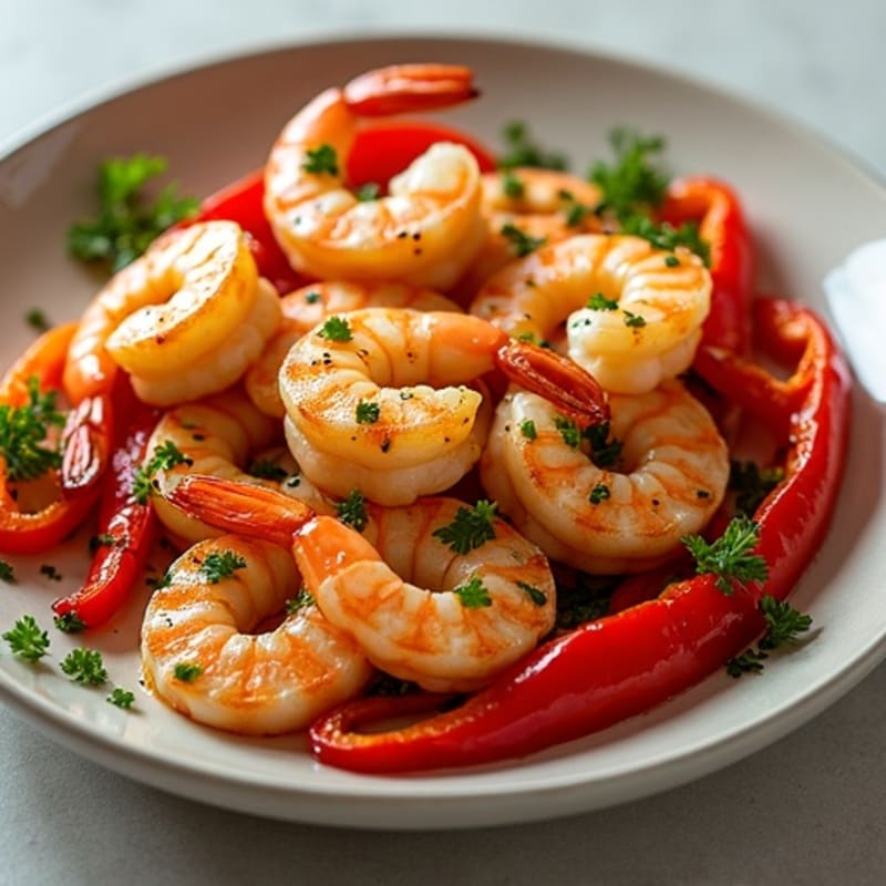 Sheet Pan Lemon-Herb Shrimp with Crispy Bell Peppers