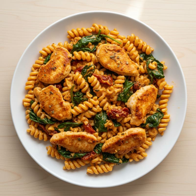 Creamy Tuscan Chicken Pasta Skillet