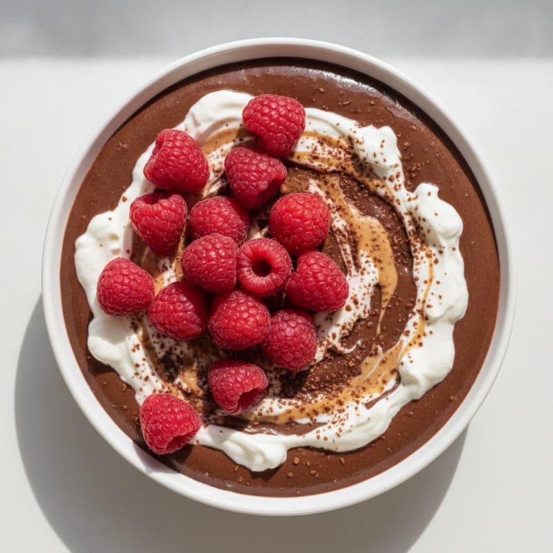 Silky Chocolate Protein Pudding with Greek Yogurt