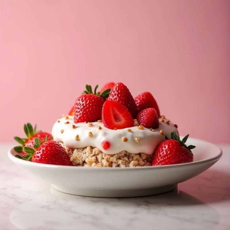 Creamy Strawberry Shortcake Overnight Oats