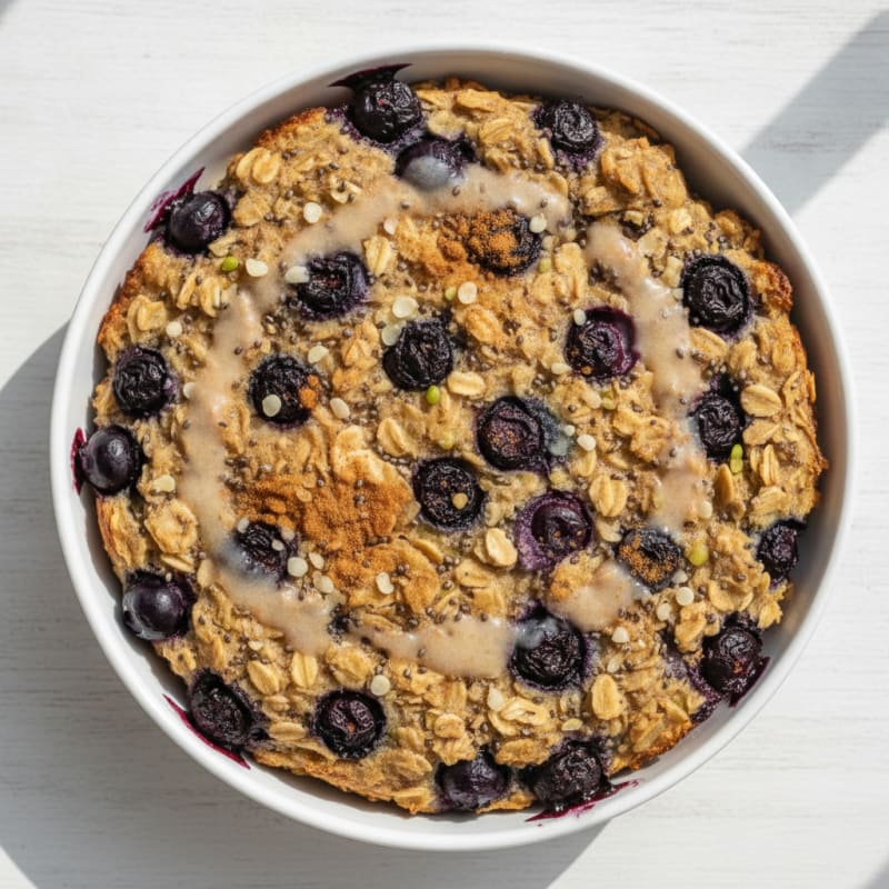 Blueberry Banana Baked Oatmeal