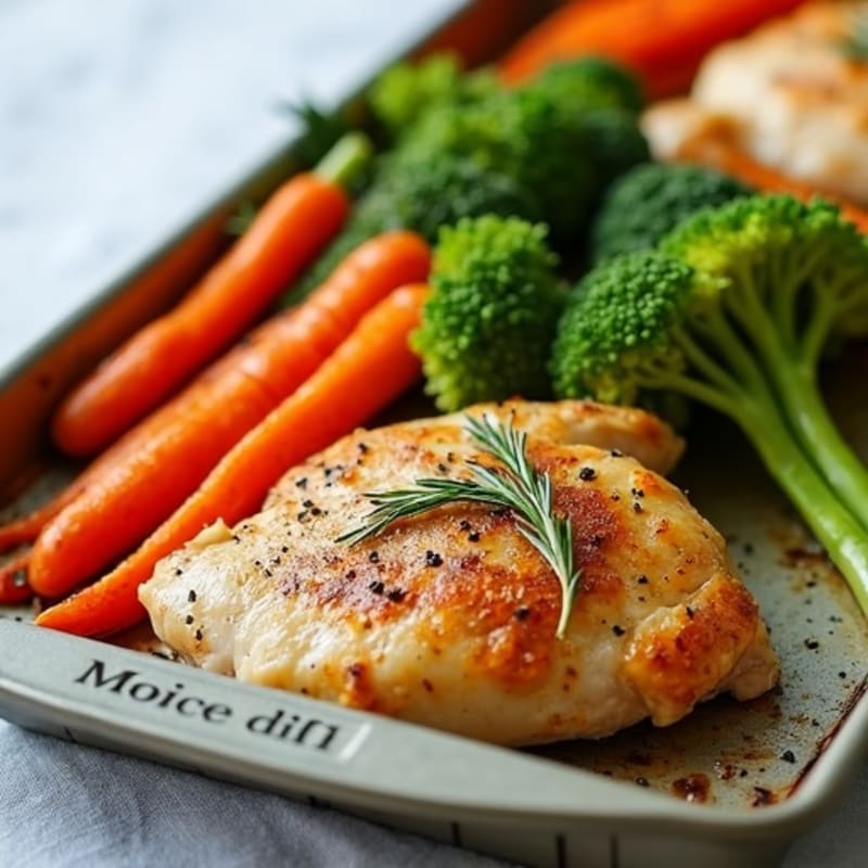 Sheet Pan Lemon-Herb Chicken Thighs with Roasted Broccolini and Carrots
