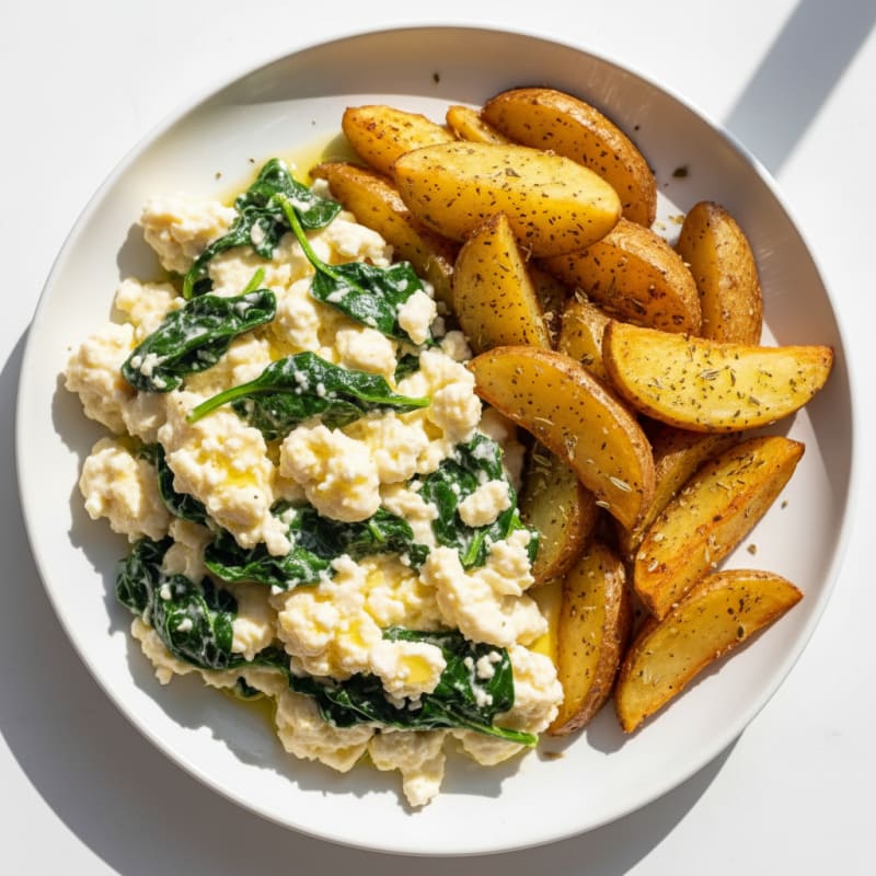 Egg White Scramble with Spinach and Feta