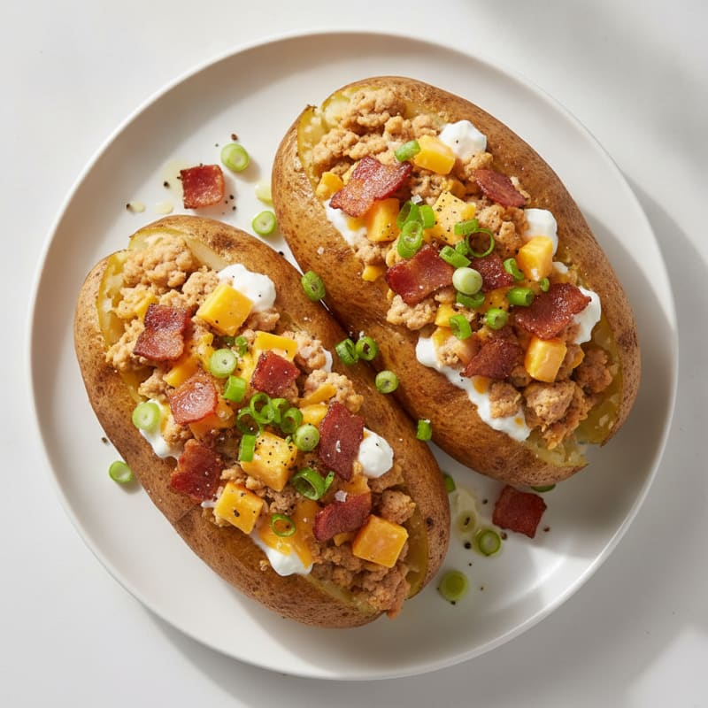 Bacon-Cheddar Stuffed Baked Potatoes