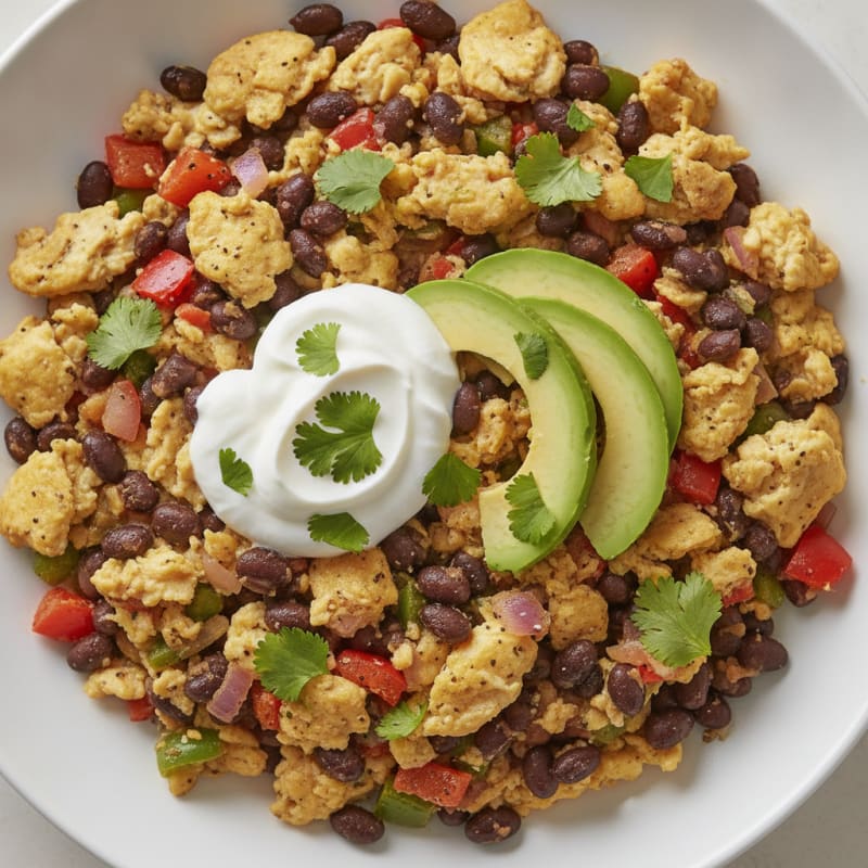 Southwestern Eggs with Black Beans