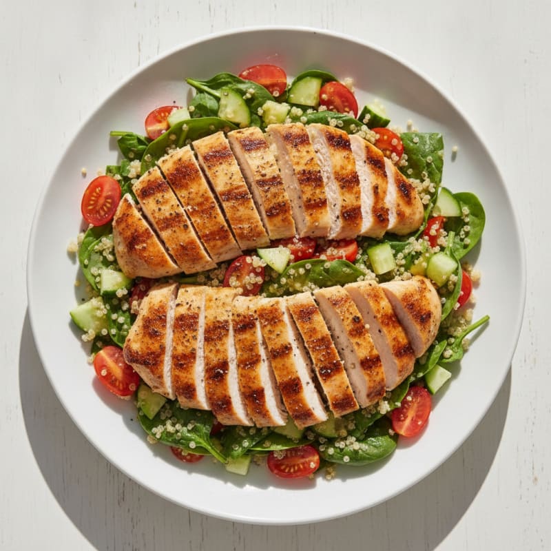 Grilled Chicken and Quinoa Salad with Lemon Vinaigrette
