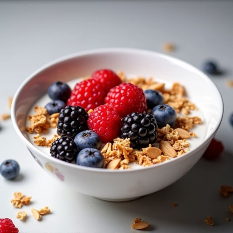 Protein-Packed Berry Crunch Greek Yogurt Bowl