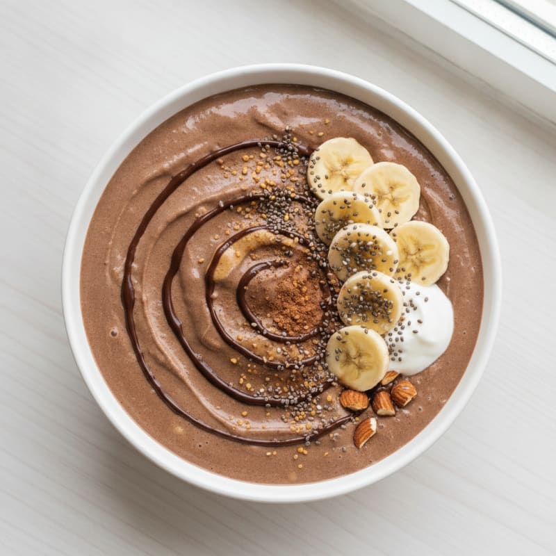 Chocolate Banana Almond Butter Smoothie