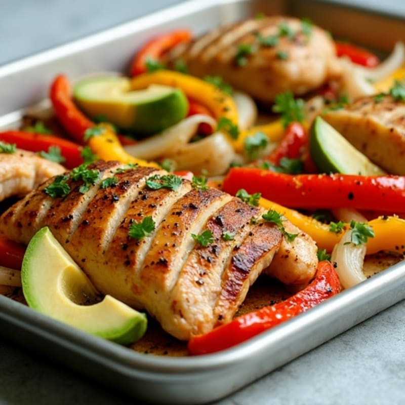 Sheet Pan Lime-Garlic Chicken Fajitas