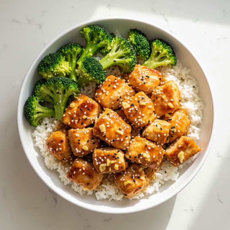 Crispy Sesame-Ginger Chicken Bowls
