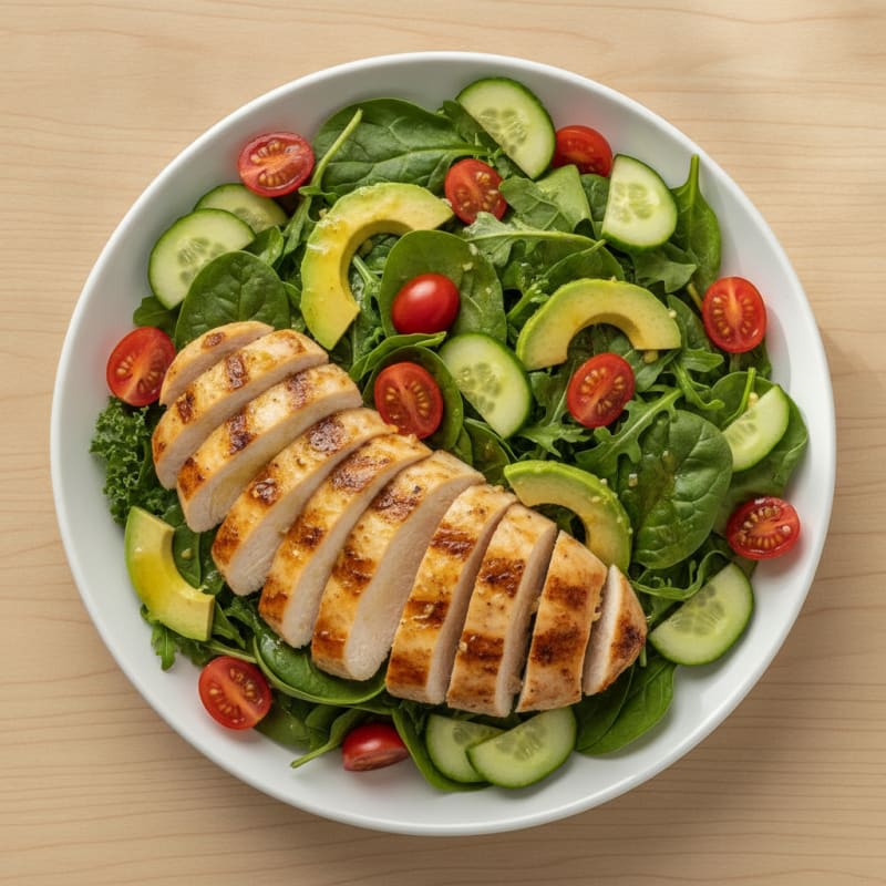 Grilled Lemon-Garlic Chicken Salad with Fresh Greens