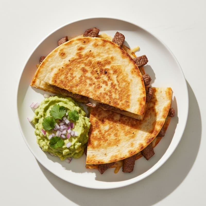 Carne Asada Quesadillas with Guacamole