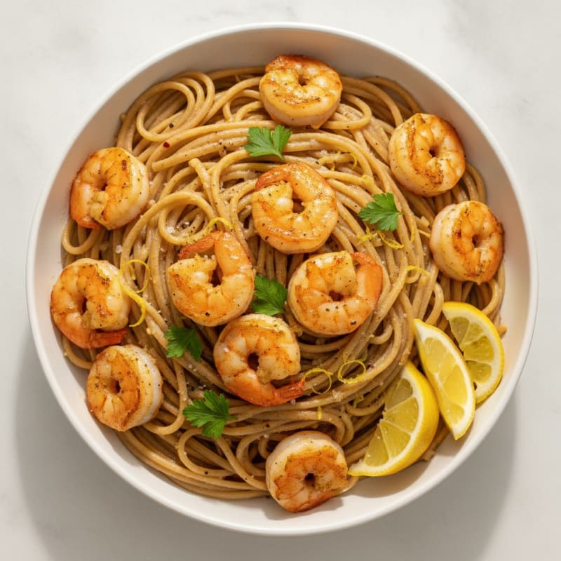 Garlic Butter Shrimp Scampi with Linguine