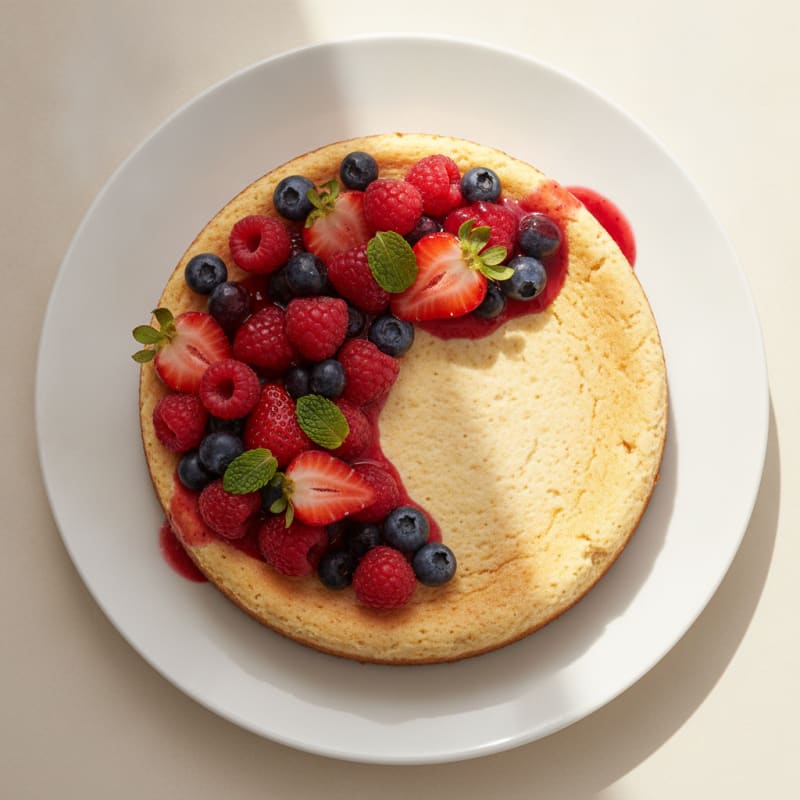 Greek Yogurt Protein Cheesecake with Fresh Berries